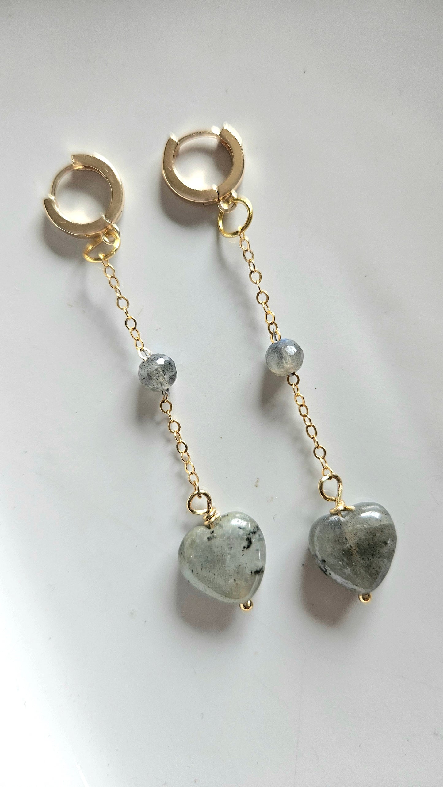 Mist heart drop Earring