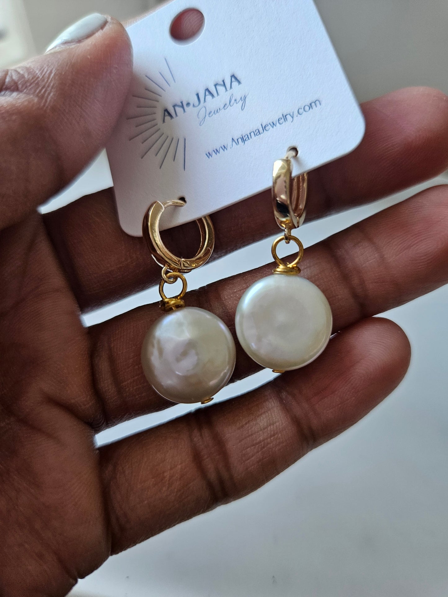 Coin Pearl Earrings