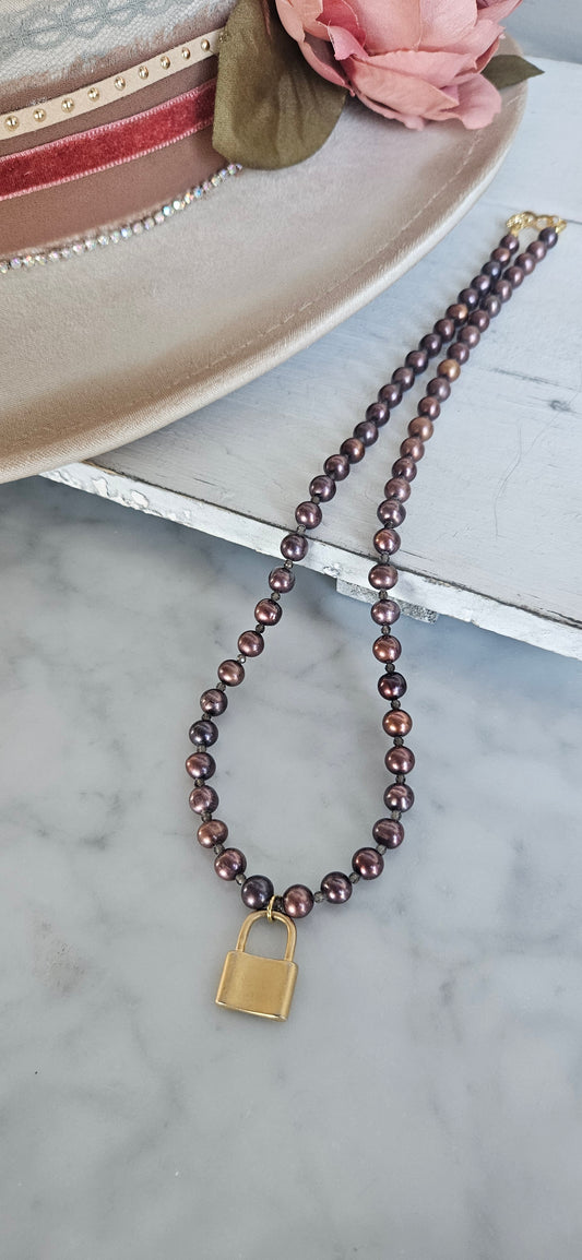 Chocolate Pearl Necklace