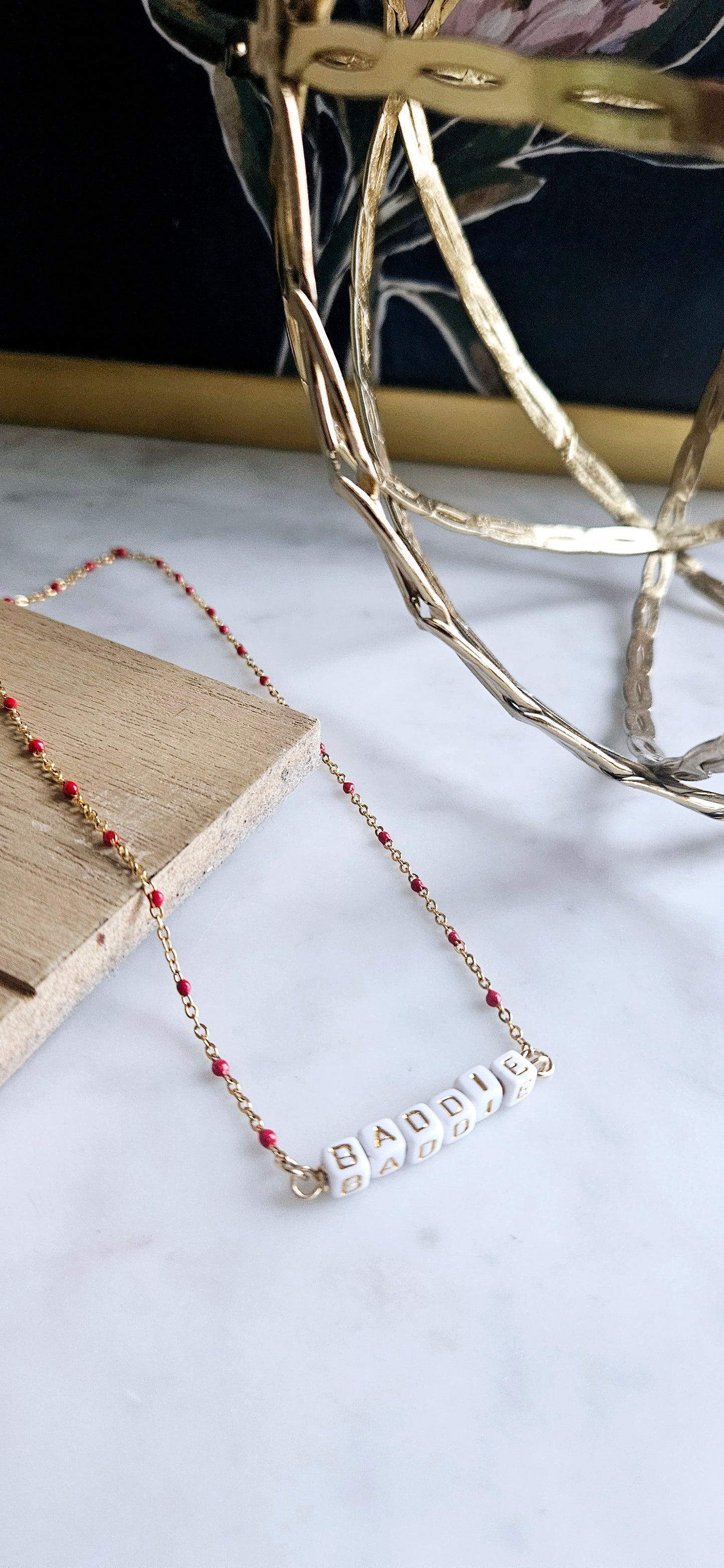 Customizable Word "Red" Necklace