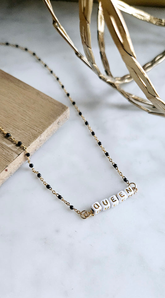 Customizable Word "Black" Necklaces