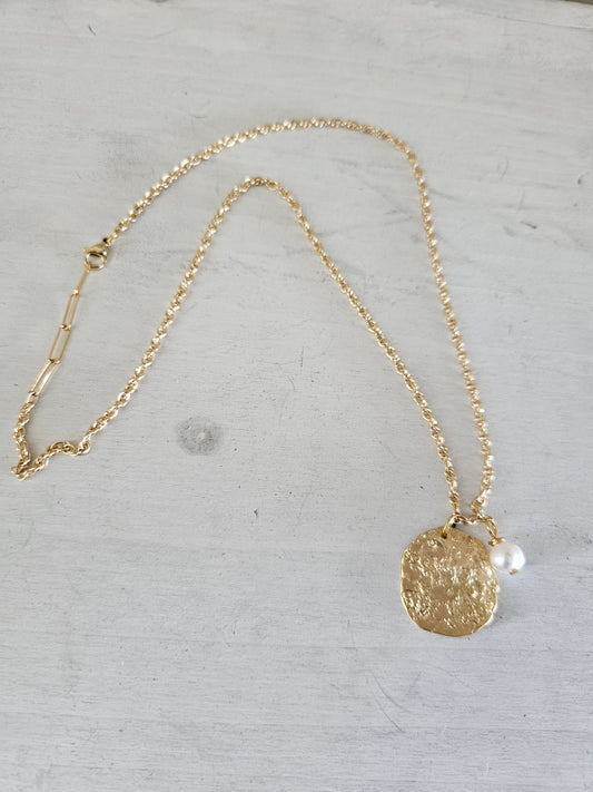 Organic Coin Necklace