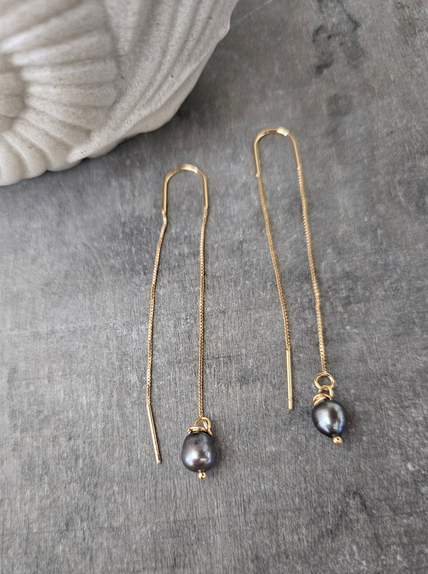 Perfect Grey Pearl Earrings